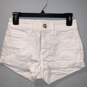 White high rise shorts